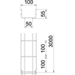 6001072 OBO Gitterrinne Magic GRM55/100 V2A edelstahl 55x100x3000mm Produktbild Additional View 1 S