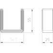 6338462 OBO Schutzkappe US5 KS OR PE RAL2003 für US5-Stiel Produktbild Additional View 1 S