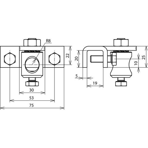 106319 Dehn Anschlussklemme für Distanzhalter Produktbild Additional View 1 L