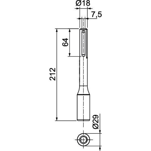 3044904  OBO Hammereinsatz SDS-Max Typ 2536 20    für 20mm DM Tiefenerder Produktbild Additional View 1 L