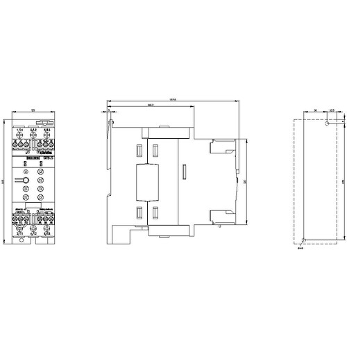 3RW4038-1TB04 SIEMENS Sirius Sanftstarte S2 72A 37KW/400V 40° AC 200-480V AC/DC Produktbild Additional View 2 L