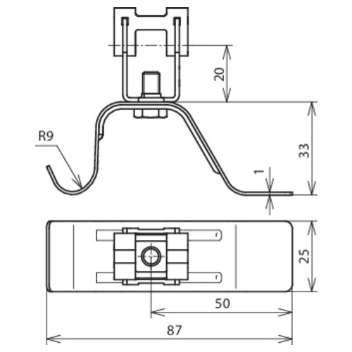 206369 DEHN Dachleitungsh. DEHNgrip NIRO H20mm m. Strebe f. Ziegelfalze Produktbild Additional View 1 L