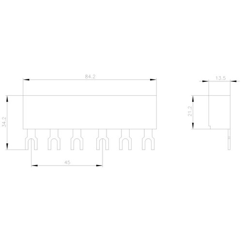 3RV1915-1AB SIEMENS SAMMELSCHIENE 3-POLIG Produktbild Additional View 1 L