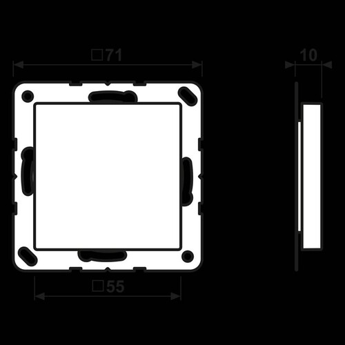 A594-0SW JUNG Blindabdeckung schwarz Produktbild Additional View 1 L