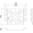 7085133 OBO MP UNI VA4301 Montageplatte 170x115 VA, universal Produktbild Additional View 1 S