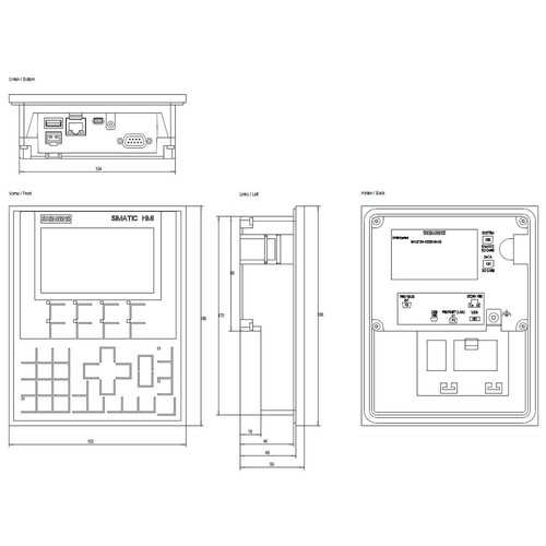 6AV2124-1DC01-0AX0 SIEMENS KP400 Simatic HMI Comfort Panel Produktbild Additional View 2 L