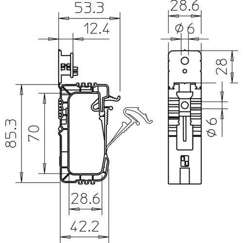 2205404 OBO GRIP 2031 20 Sammelhalterung  für Kabel (15x YM3x1,5) Produktbild Additional View 1 L