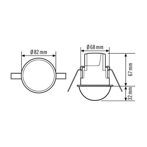 EP10510021 ESYLUX MD-CE360i/24 opal-matt Deckeneinbau Bewegungsmelder Produktbild Additional View 1 L