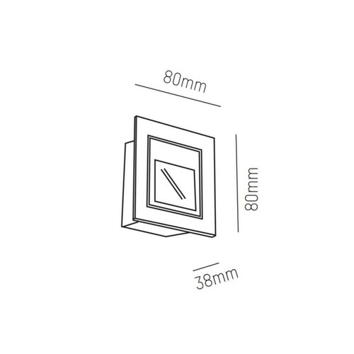 305-6800p Molto-Luce Wandeinbauleuchte Window II Led 1x3W 3000K Produktbild Additional View 1 L