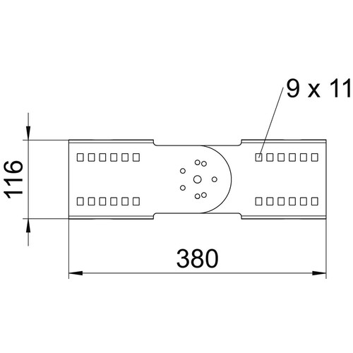 6091318 OBO Gelenkverbinder WRGV 110 FS 110mm Höhe 400mm Breite Produktbild Additional View 1 L