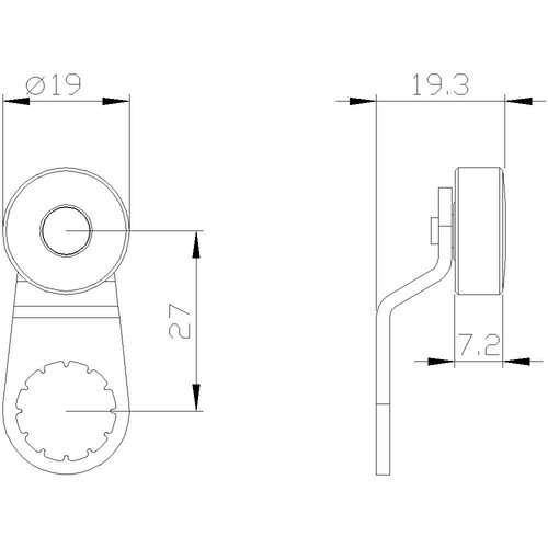 3SE5000-0AA01 SIEMENS Schwenkhebel, für Positionsschalter 3SE51 Metallhebel Produktbild Additional View 1 L