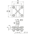 478141 DEHN Anschlussklemme f. Erdungs- festpunkt M10 f. Rd 7-10/Fl30-40mm  St/t Produktbild Additional View 2 S