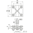 478141 DEHN Anschlussklemme f. Erdungs- festpunkt M10 f. Rd 7-10/Fl30-40mm  St/t Produktbild Additional View 1 S