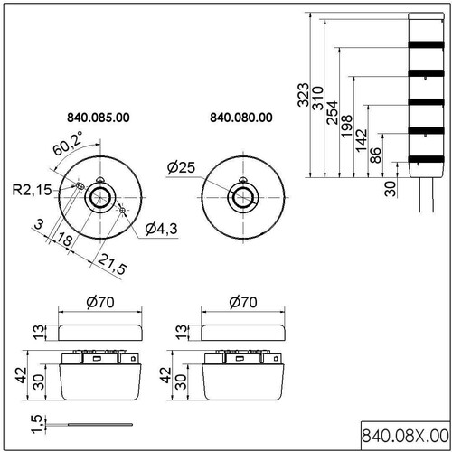 WE84008000 WERMA Anschlusselement RM Produktbild Front View L