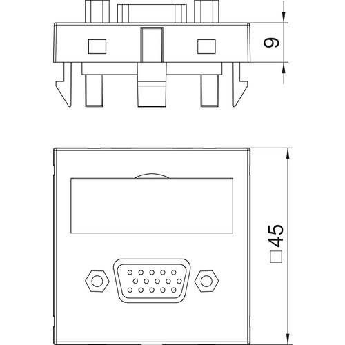 6104658 OBO VGA Steckdose MTG-VGA F RW1 Produktbild Additional View 1 L
