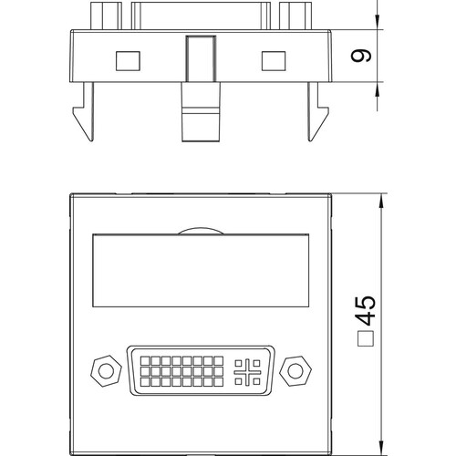 6104754 OBO DVI Steckdose MTG-DVI F RW1 Produktbild Additional View 1 L
