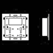 4093KRMTSD JUNG KNX Komfortregler- Modul mit Tastensensor Produktbild Additional View 1 S