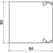 6247091 OBO LKM60060FS Leitungsführungs Kanal 60x60x2000 mit Bodenlochung Produktbild Additional View 1 S