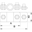 5001412 OBO 2730 25 FT Anschlussschelle 25mm für OMEX-Erder Produktbild Additional View 1 S