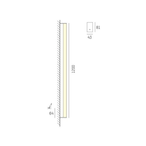 576-0398 MOLTO LUCE PARI W/DL alu eloxiert 1x LED 24W 1200x43x81 Produktbild Additional View 1 L