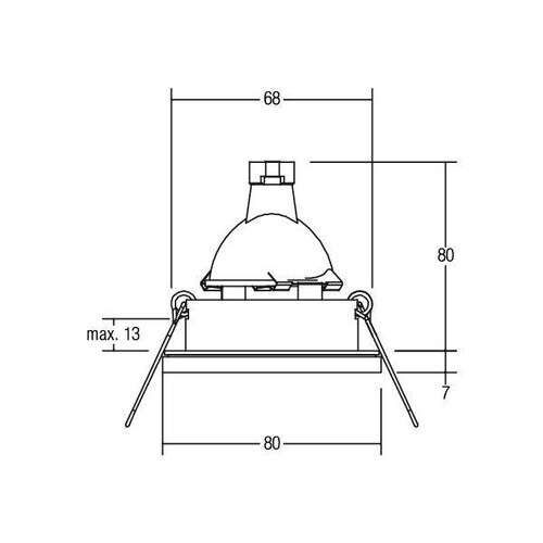 2062.07 Brumberg Einbaustrahler max. 50W 12V GU5,3 weiss IP65 68mm LA: Produktbild Additional View 2 L