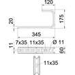 6363822 Obo Wand u.Deckenbügel Tp Profil 345mm St FS Produktbild Additional View 1 S