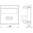 6104802 OBO MTG-HD S RW1 Multimediaträg. Buchse mit Schraubanschluss 45x45 rws Produktbild Additional View 1 S