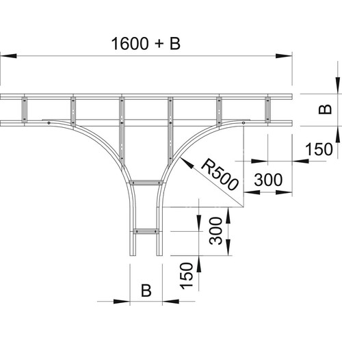 6312632 OBO WLT1120FS T-Abzweigstück 110x200 für Weitspannkabelleiter 110 Produktbild Additional View 1 L