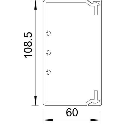 6022014 OBO Kabelkanal WDK 60x110 steingrau WDK60110GR Produktbild Additional View 1 L