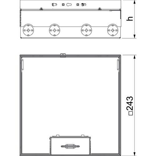 7427324 OBO Komplettdose ohne Becker UDHOME9 2V Produktbild Additional View 1 L