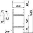 6208653 OBO LG 630 VS 6000FT Kabelleiter 60x300x6000 gelocht Produktbild Additional View 1 S