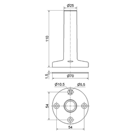 97584010 WERMA Fuß mit integriertem Rohr Produktbild