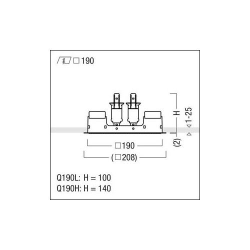 60800685 Zumtobel PANOS INF Q190 PLANARRAHMEN Planarrahmen Produktbild Additional View 1 L
