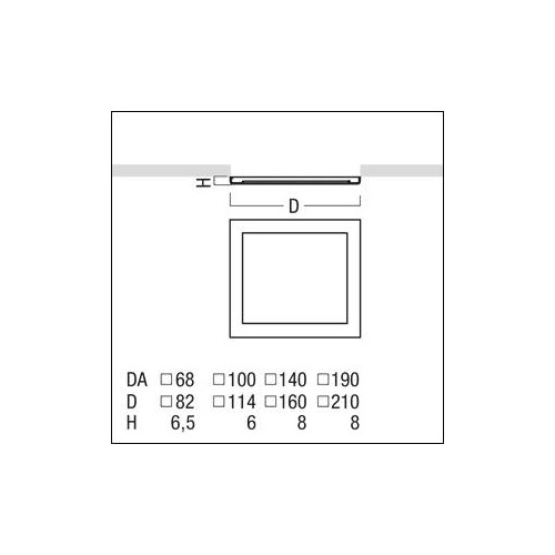 60800692 Zumtobel PANOS INF IP54 GLAS KLAR Q140 WH Vorsatz, klar Produktbild Additional View 1 L