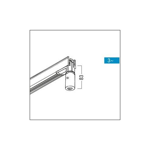 60280071 Zumtobel 3CU ADAPT ANSCHL-GEH WH Pendeladapter Produktbild Additional View 1 L