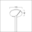 S2611560 Zumtobel PENDELROHR 16x1000 BALD BK Pendelrohr mit Baldachin Produktbild Additional View 1 S