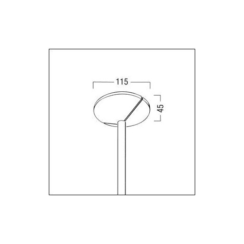S2611560 Zumtobel PENDELROHR 16x1000 BALD BK Pendelrohr mit Baldachin Produktbild Additional View 1 L
