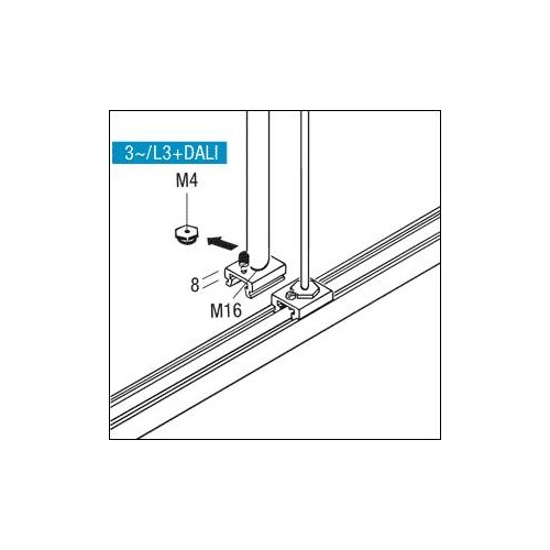 S2800980 Zumtobel 3PH/L3+DALI ABH PENDELROHR BK Montagebauteil fuer Produktbild Additional View 1 L