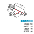 60700238 Zumtobel L3+DALI VERB-T ERD-A R WH T-Verbinder Schutzleiter rechts Produktbild Additional View 1 S