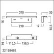 22168690 Zumtobel COMSIGN 150 AW 180GR NDA/NSI/NPS Anbauwinkel Produktbild Additional View 1 S