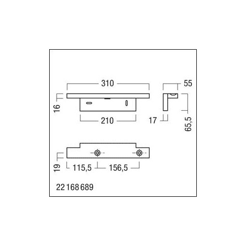 22168690 Zumtobel COMSIGN 150 AW 180GR NDA/NSI/NPS Anbauwinkel Produktbild Additional View 1 L