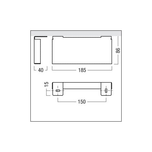 22168749 Zumtobel ERGOSIGN C LED AD 90GR Anbauwinkel Produktbild Additional View 1 L