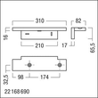 22168689 Zumtobel COMSIGN 150 AW 180GR NTx Anbauwinkel Produktbild Additional View 1 S