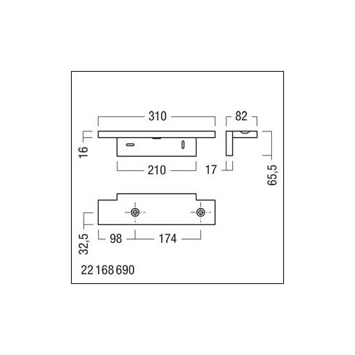 22168689 Zumtobel COMSIGN 150 AW 180GR NTx Anbauwinkel Produktbild Additional View 1 L