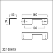 22168615 Zumtobel CROSSIGN 110+160 AW 180GR Anbauwinkel Produktbild Additional View 1 S