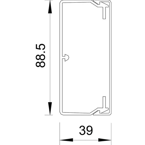 6191142 OBO WDK40090RW Wand- und Decken- kanal reinweiss 40x90mm HxB Produktbild Additional View 1 L