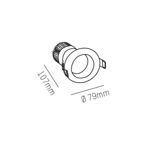 472-291010wr Moltoluce Look Smal LED 7W Round Produktbild Additional View 1 L