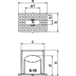 2101017 OBO 35050LGR Druck-Iso-Schellen L 6-16m Produktbild Additional View 1 S