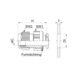 K341-1020-00 JACOB Anbauverschraubung Perfect Fix M20 RAL 7035, ohne Werkzeug Produktbild Additional View 1 S