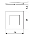 6119322 OBO AR45-F1 RW Abdeckrahmen Modul 45 1-fach 84x84mm rws Produktbild Additional View 1 S